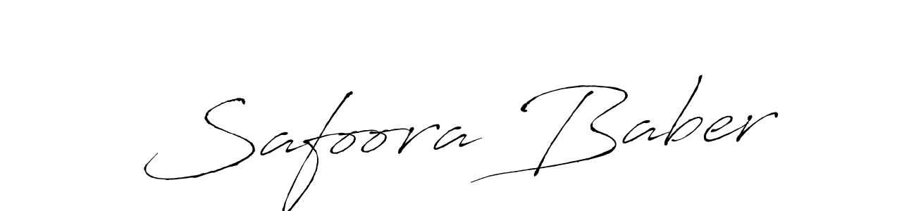 Antro_Vectra is a professional signature style that is perfect for those who want to add a touch of class to their signature. It is also a great choice for those who want to make their signature more unique. Get Safoora Baber name to fancy signature for free. Safoora Baber signature style 6 images and pictures png