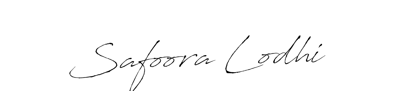 Make a beautiful signature design for name Safoora Lodhi. With this signature (Antro_Vectra) style, you can create a handwritten signature for free. Safoora Lodhi signature style 6 images and pictures png