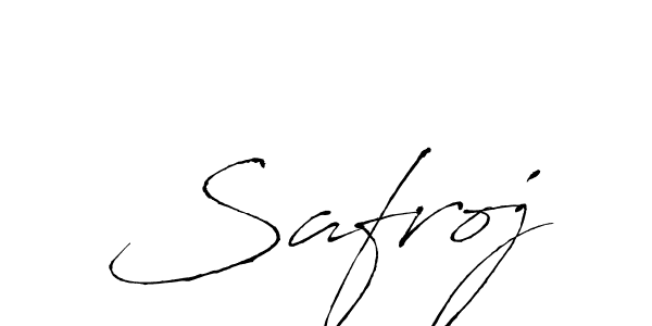 How to make Safroj name signature. Use Antro_Vectra style for creating short signs online. This is the latest handwritten sign. Safroj signature style 6 images and pictures png