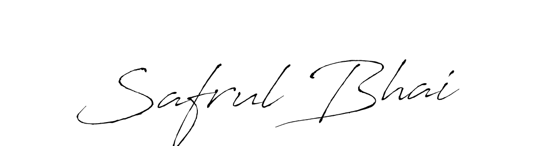 Make a beautiful signature design for name Safrul Bhai. With this signature (Antro_Vectra) style, you can create a handwritten signature for free. Safrul Bhai signature style 6 images and pictures png