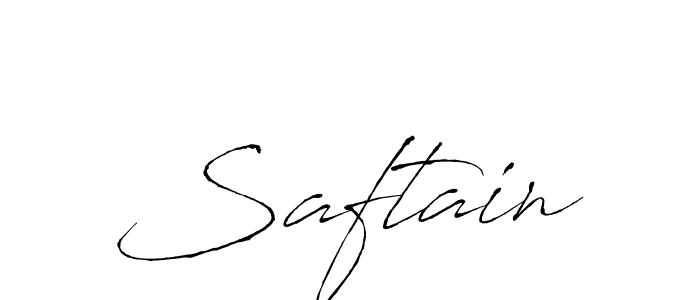 Make a beautiful signature design for name Saftain. Use this online signature maker to create a handwritten signature for free. Saftain signature style 6 images and pictures png