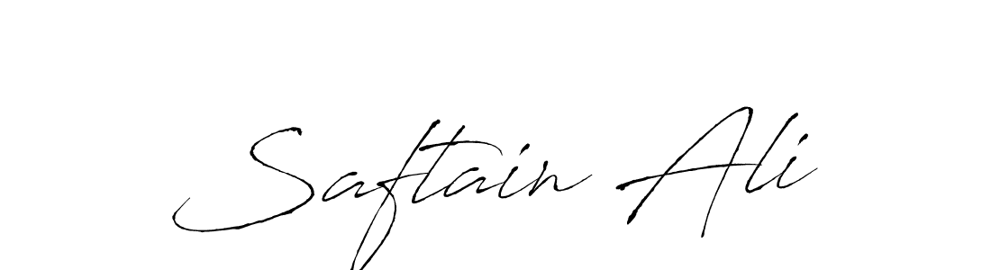 Create a beautiful signature design for name Saftain Ali. With this signature (Antro_Vectra) fonts, you can make a handwritten signature for free. Saftain Ali signature style 6 images and pictures png