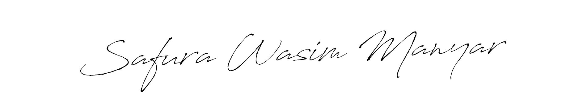 You should practise on your own different ways (Antro_Vectra) to write your name (Safura Wasim Manyar) in signature. don't let someone else do it for you. Safura Wasim Manyar signature style 6 images and pictures png