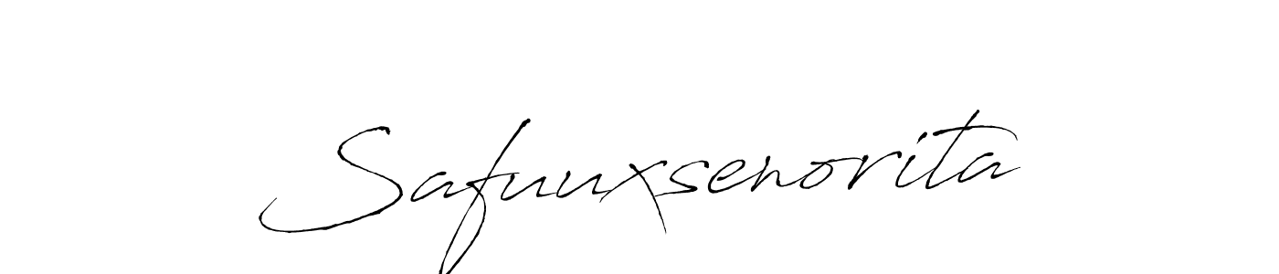 Make a beautiful signature design for name Safuuxsenorita. With this signature (Antro_Vectra) style, you can create a handwritten signature for free. Safuuxsenorita signature style 6 images and pictures png