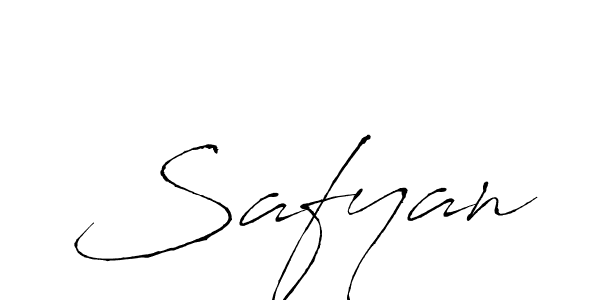 Make a beautiful signature design for name Safyan. With this signature (Antro_Vectra) style, you can create a handwritten signature for free. Safyan signature style 6 images and pictures png