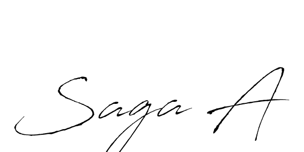 Saga A stylish signature style. Best Handwritten Sign (Antro_Vectra) for my name. Handwritten Signature Collection Ideas for my name Saga A. Saga A signature style 6 images and pictures png