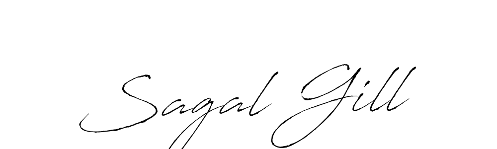 How to make Sagal Gill name signature. Use Antro_Vectra style for creating short signs online. This is the latest handwritten sign. Sagal Gill signature style 6 images and pictures png