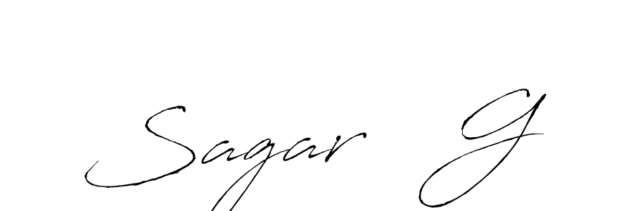 Make a beautiful signature design for name Sagar   G. With this signature (Antro_Vectra) style, you can create a handwritten signature for free. Sagar   G signature style 6 images and pictures png