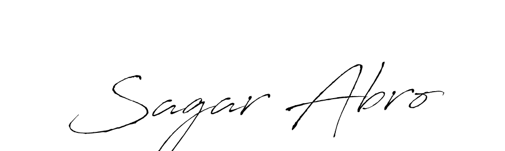 Make a beautiful signature design for name Sagar Abro. With this signature (Antro_Vectra) style, you can create a handwritten signature for free. Sagar Abro signature style 6 images and pictures png