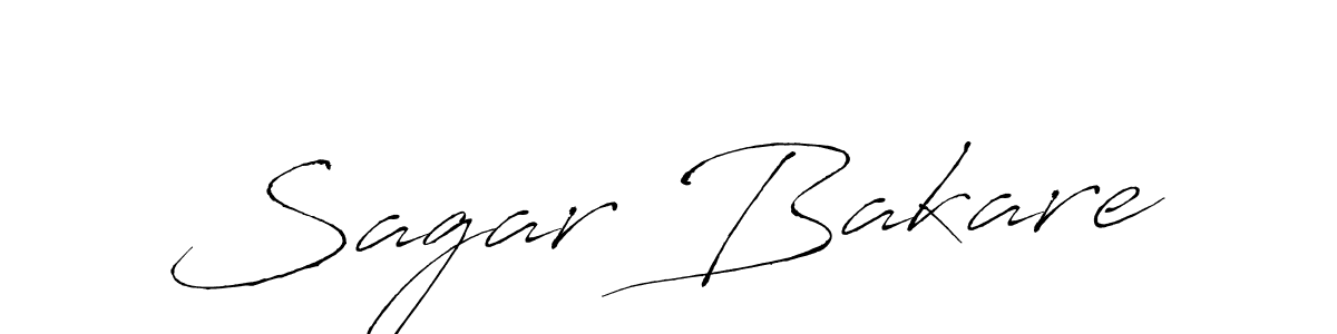 Make a beautiful signature design for name Sagar Bakare. With this signature (Antro_Vectra) style, you can create a handwritten signature for free. Sagar Bakare signature style 6 images and pictures png