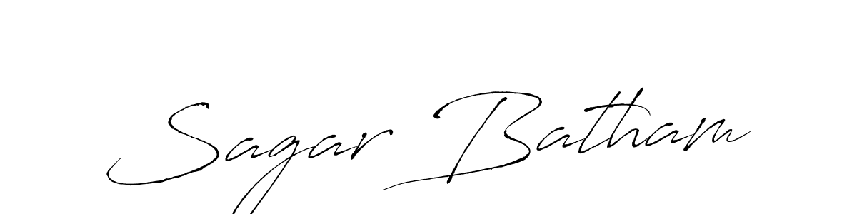 How to make Sagar Batham name signature. Use Antro_Vectra style for creating short signs online. This is the latest handwritten sign. Sagar Batham signature style 6 images and pictures png