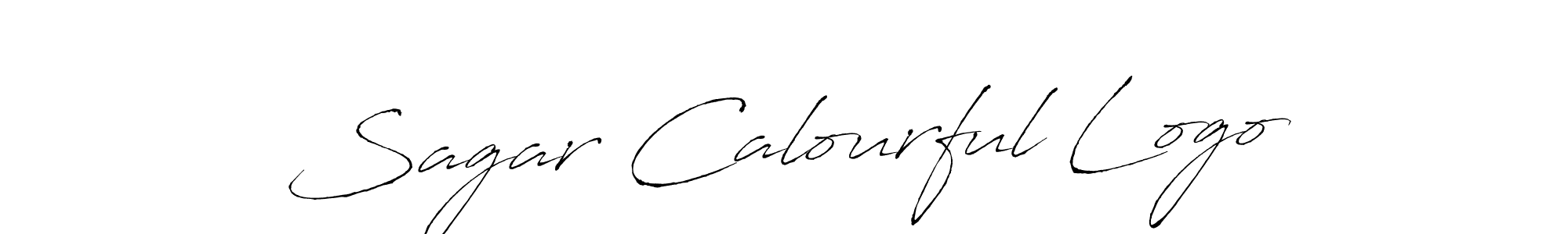 Sagar Calourful Logo stylish signature style. Best Handwritten Sign (Antro_Vectra) for my name. Handwritten Signature Collection Ideas for my name Sagar Calourful Logo. Sagar Calourful Logo signature style 6 images and pictures png