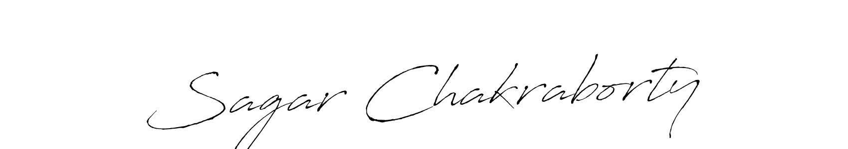 How to make Sagar Chakraborty name signature. Use Antro_Vectra style for creating short signs online. This is the latest handwritten sign. Sagar Chakraborty signature style 6 images and pictures png