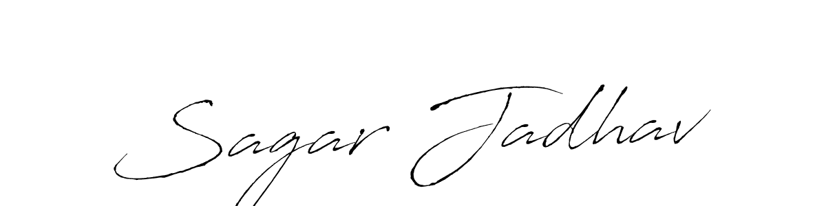 The best way (Antro_Vectra) to make a short signature is to pick only two or three words in your name. The name Sagar Jadhav include a total of six letters. For converting this name. Sagar Jadhav signature style 6 images and pictures png