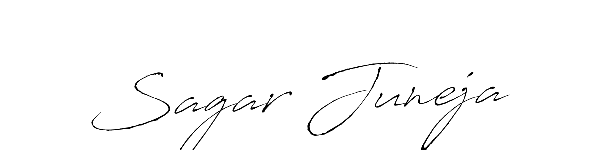 You should practise on your own different ways (Antro_Vectra) to write your name (Sagar Juneja) in signature. don't let someone else do it for you. Sagar Juneja signature style 6 images and pictures png