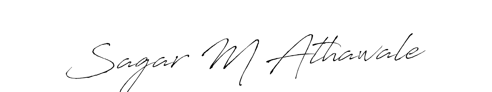 Make a beautiful signature design for name Sagar M Athawale. With this signature (Antro_Vectra) style, you can create a handwritten signature for free. Sagar M Athawale signature style 6 images and pictures png