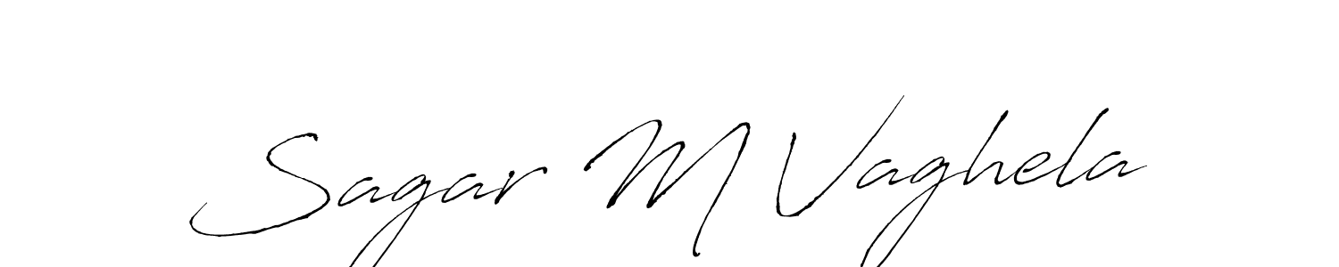 Also we have Sagar M Vaghela name is the best signature style. Create professional handwritten signature collection using Antro_Vectra autograph style. Sagar M Vaghela signature style 6 images and pictures png