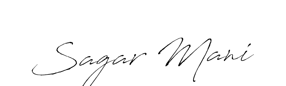 Design your own signature with our free online signature maker. With this signature software, you can create a handwritten (Antro_Vectra) signature for name Sagar Mani. Sagar Mani signature style 6 images and pictures png