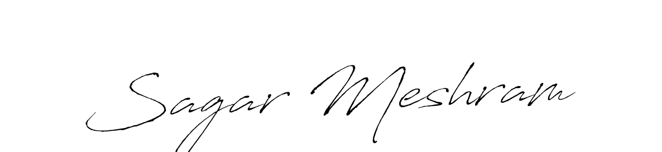 Make a beautiful signature design for name Sagar Meshram. With this signature (Antro_Vectra) style, you can create a handwritten signature for free. Sagar Meshram signature style 6 images and pictures png