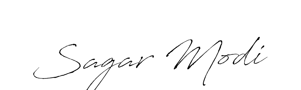 Make a beautiful signature design for name Sagar Modi. With this signature (Antro_Vectra) style, you can create a handwritten signature for free. Sagar Modi signature style 6 images and pictures png