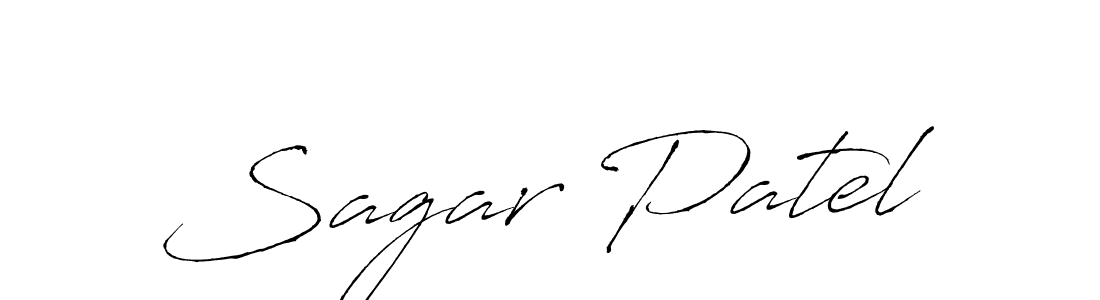 Make a beautiful signature design for name Sagar Patel. With this signature (Antro_Vectra) style, you can create a handwritten signature for free. Sagar Patel signature style 6 images and pictures png