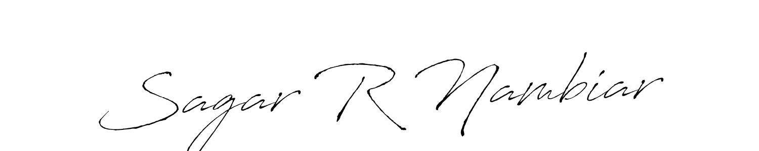 Also You can easily find your signature by using the search form. We will create Sagar R Nambiar name handwritten signature images for you free of cost using Antro_Vectra sign style. Sagar R Nambiar signature style 6 images and pictures png