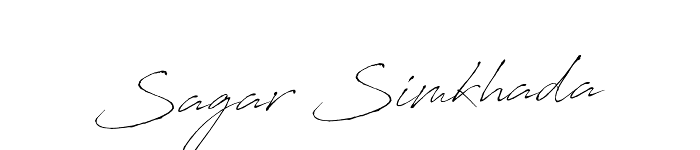 Make a beautiful signature design for name Sagar Simkhada. With this signature (Antro_Vectra) style, you can create a handwritten signature for free. Sagar Simkhada signature style 6 images and pictures png