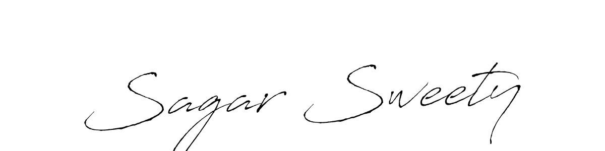 Design your own signature with our free online signature maker. With this signature software, you can create a handwritten (Antro_Vectra) signature for name Sagar Sweety. Sagar Sweety signature style 6 images and pictures png