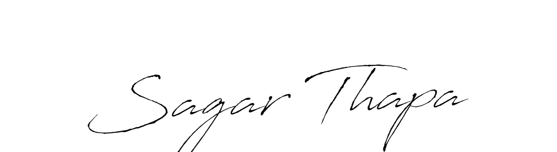 How to make Sagar Thapa signature? Antro_Vectra is a professional autograph style. Create handwritten signature for Sagar Thapa name. Sagar Thapa signature style 6 images and pictures png