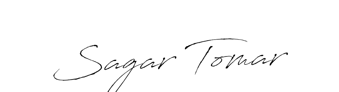 Sagar Tomar stylish signature style. Best Handwritten Sign (Antro_Vectra) for my name. Handwritten Signature Collection Ideas for my name Sagar Tomar. Sagar Tomar signature style 6 images and pictures png