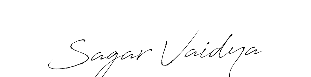 Antro_Vectra is a professional signature style that is perfect for those who want to add a touch of class to their signature. It is also a great choice for those who want to make their signature more unique. Get Sagar Vaidya name to fancy signature for free. Sagar Vaidya signature style 6 images and pictures png