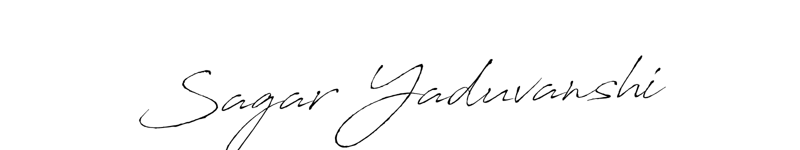 Antro_Vectra is a professional signature style that is perfect for those who want to add a touch of class to their signature. It is also a great choice for those who want to make their signature more unique. Get Sagar Yaduvanshi name to fancy signature for free. Sagar Yaduvanshi signature style 6 images and pictures png
