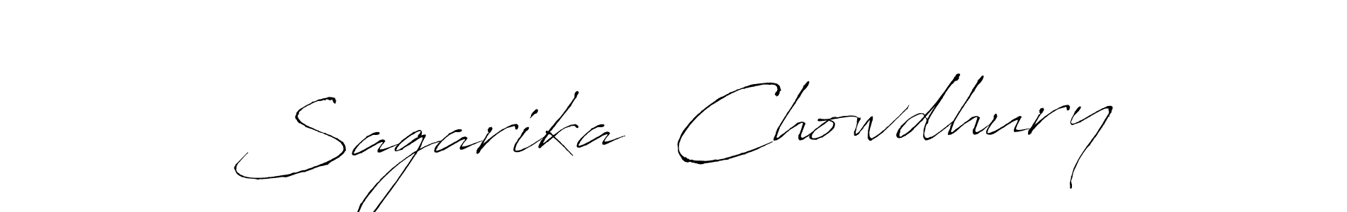 How to make Sagarika  Chowdhury name signature. Use Antro_Vectra style for creating short signs online. This is the latest handwritten sign. Sagarika  Chowdhury signature style 6 images and pictures png