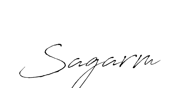Use a signature maker to create a handwritten signature online. With this signature software, you can design (Antro_Vectra) your own signature for name Sagarm. Sagarm signature style 6 images and pictures png