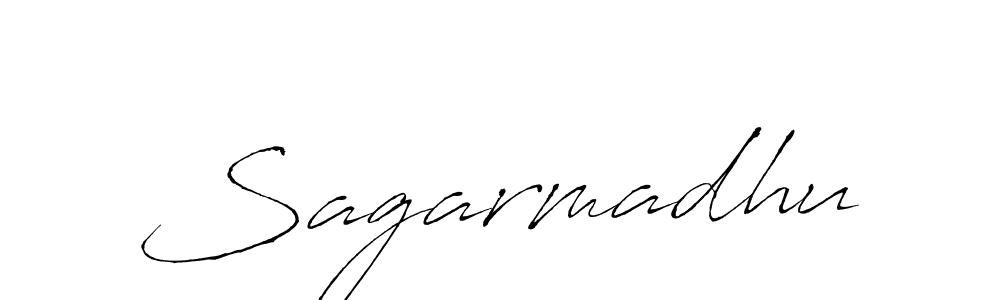 How to make Sagarmadhu name signature. Use Antro_Vectra style for creating short signs online. This is the latest handwritten sign. Sagarmadhu signature style 6 images and pictures png