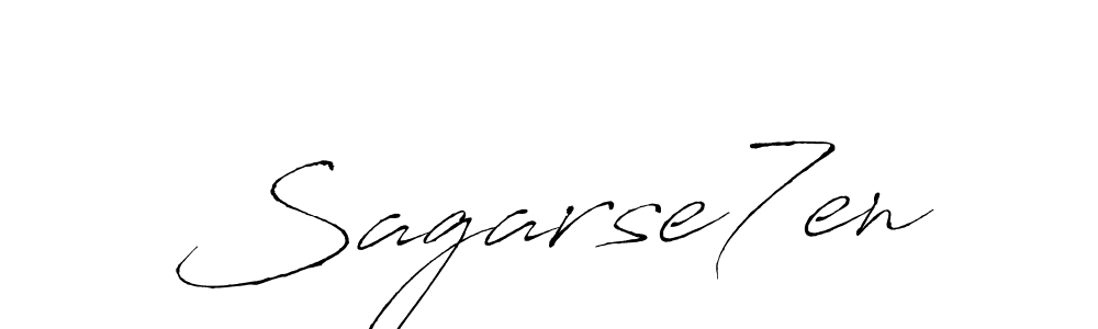 Make a beautiful signature design for name Sagarse7en. With this signature (Antro_Vectra) style, you can create a handwritten signature for free. Sagarse7en signature style 6 images and pictures png