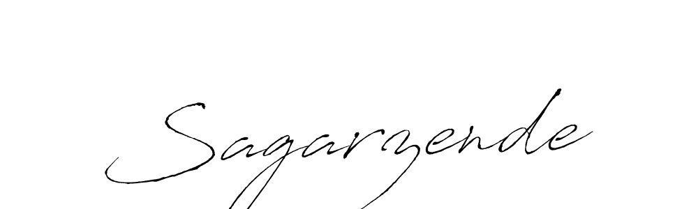 How to make Sagarzende name signature. Use Antro_Vectra style for creating short signs online. This is the latest handwritten sign. Sagarzende signature style 6 images and pictures png