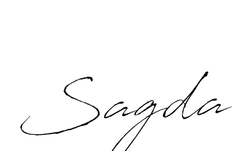 Use a signature maker to create a handwritten signature online. With this signature software, you can design (Antro_Vectra) your own signature for name Sagda. Sagda signature style 6 images and pictures png