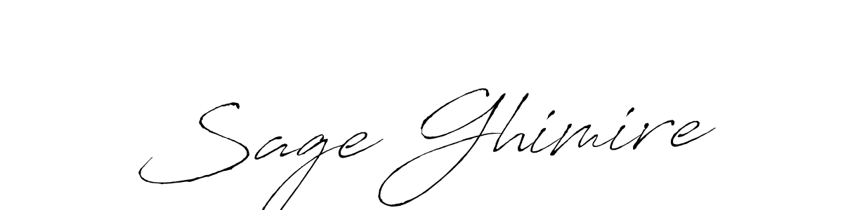 Create a beautiful signature design for name Sage Ghimire. With this signature (Antro_Vectra) fonts, you can make a handwritten signature for free. Sage Ghimire signature style 6 images and pictures png