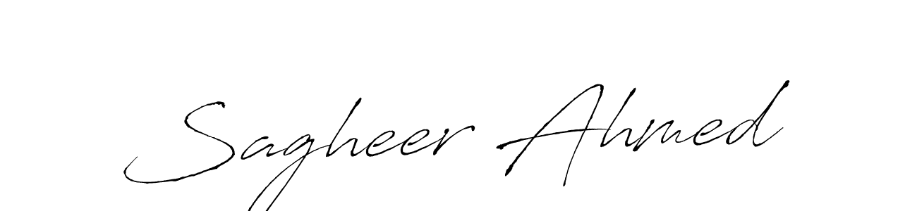 The best way (Antro_Vectra) to make a short signature is to pick only two or three words in your name. The name Sagheer Ahmed include a total of six letters. For converting this name. Sagheer Ahmed signature style 6 images and pictures png