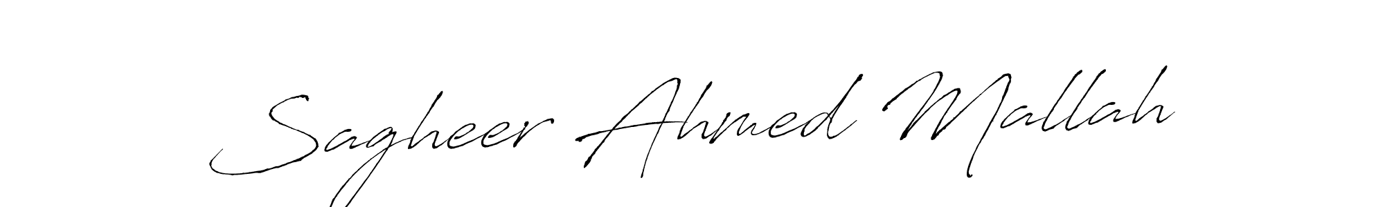 How to make Sagheer Ahmed Mallah signature? Antro_Vectra is a professional autograph style. Create handwritten signature for Sagheer Ahmed Mallah name. Sagheer Ahmed Mallah signature style 6 images and pictures png