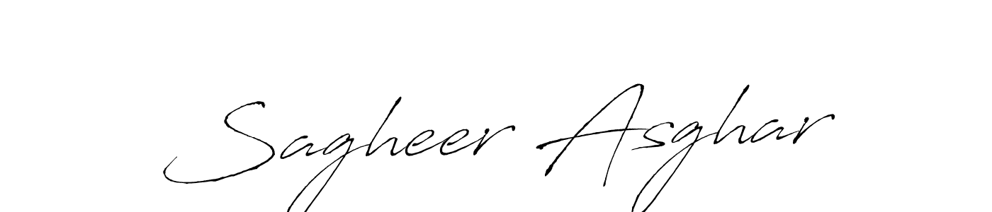 How to make Sagheer Asghar name signature. Use Antro_Vectra style for creating short signs online. This is the latest handwritten sign. Sagheer Asghar signature style 6 images and pictures png
