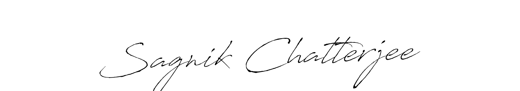 How to make Sagnik Chatterjee name signature. Use Antro_Vectra style for creating short signs online. This is the latest handwritten sign. Sagnik Chatterjee signature style 6 images and pictures png