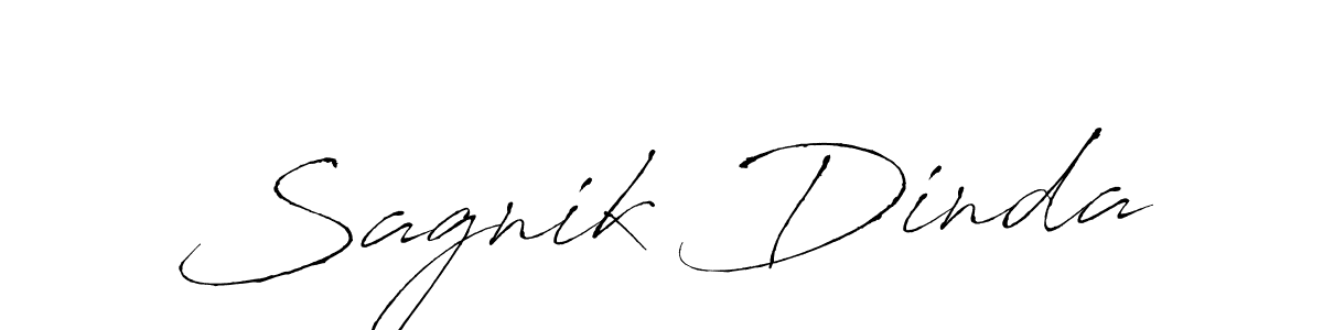 How to make Sagnik Dinda name signature. Use Antro_Vectra style for creating short signs online. This is the latest handwritten sign. Sagnik Dinda signature style 6 images and pictures png