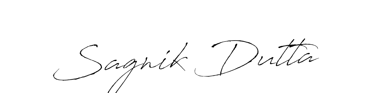 How to make Sagnik Dutta signature? Antro_Vectra is a professional autograph style. Create handwritten signature for Sagnik Dutta name. Sagnik Dutta signature style 6 images and pictures png