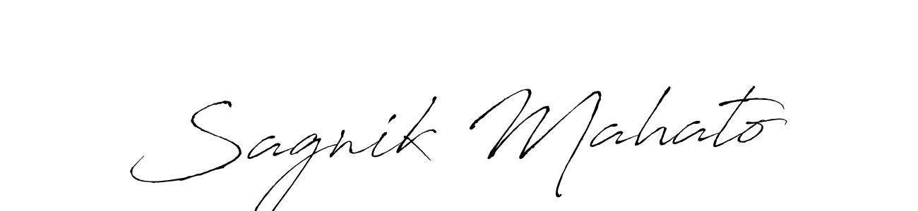 How to make Sagnik Mahato signature? Antro_Vectra is a professional autograph style. Create handwritten signature for Sagnik Mahato name. Sagnik Mahato signature style 6 images and pictures png