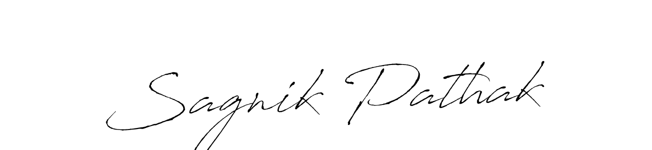 How to make Sagnik Pathak name signature. Use Antro_Vectra style for creating short signs online. This is the latest handwritten sign. Sagnik Pathak signature style 6 images and pictures png