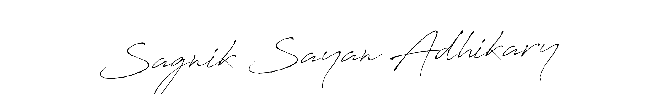 The best way (Antro_Vectra) to make a short signature is to pick only two or three words in your name. The name Sagnik Sayan Adhikary include a total of six letters. For converting this name. Sagnik Sayan Adhikary signature style 6 images and pictures png