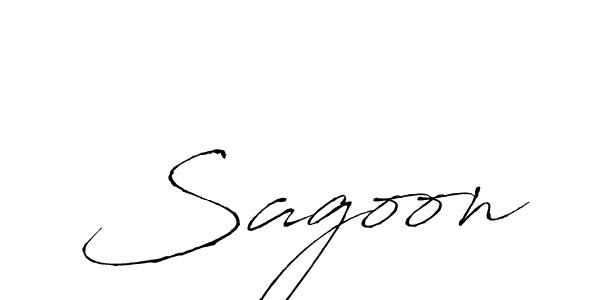 Design your own signature with our free online signature maker. With this signature software, you can create a handwritten (Antro_Vectra) signature for name Sagoon. Sagoon signature style 6 images and pictures png