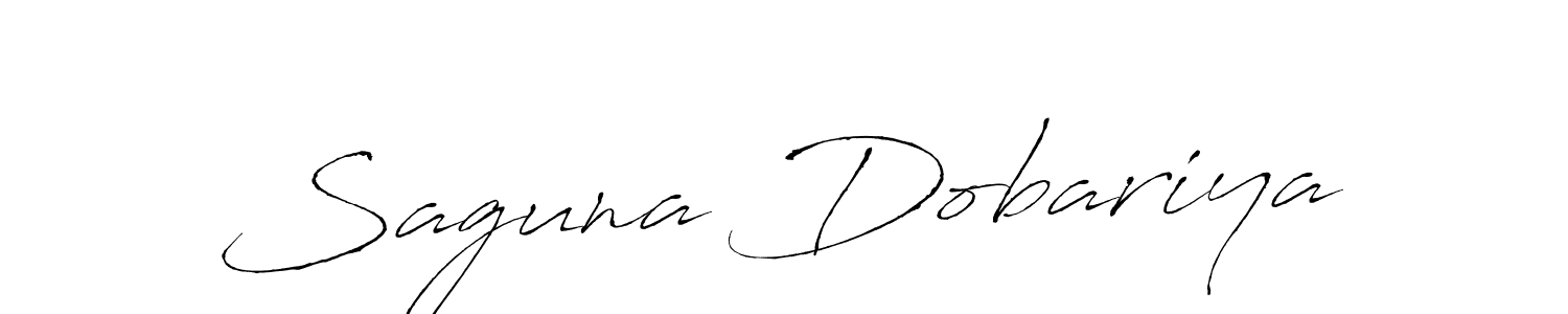 Also we have Saguna Dobariya name is the best signature style. Create professional handwritten signature collection using Antro_Vectra autograph style. Saguna Dobariya signature style 6 images and pictures png